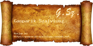 Gasparik Szalviusz névjegykártya